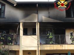 Incendio a Laveno Mombello