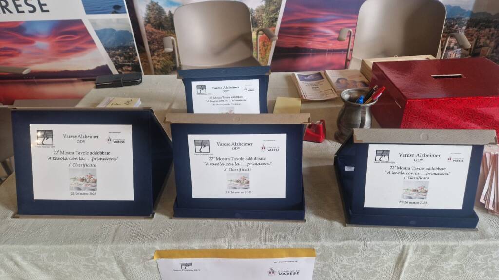 Le vincitrici del contest di Varese Alzheimer per la più bella tavola