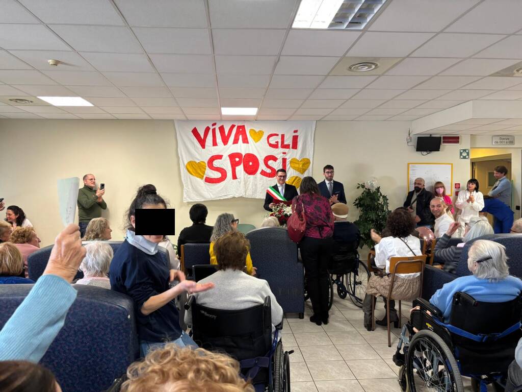 Matrimonio tra novantenni a Villa Rovera Molina di Barasso