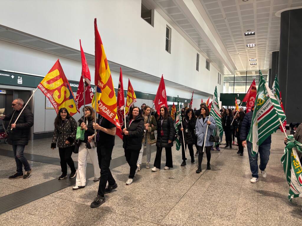 Protesta addetti duty free malpensa