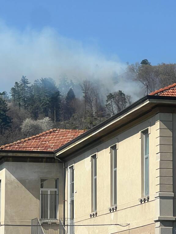 Incendio boschivo al Montallegro, Induno Olona