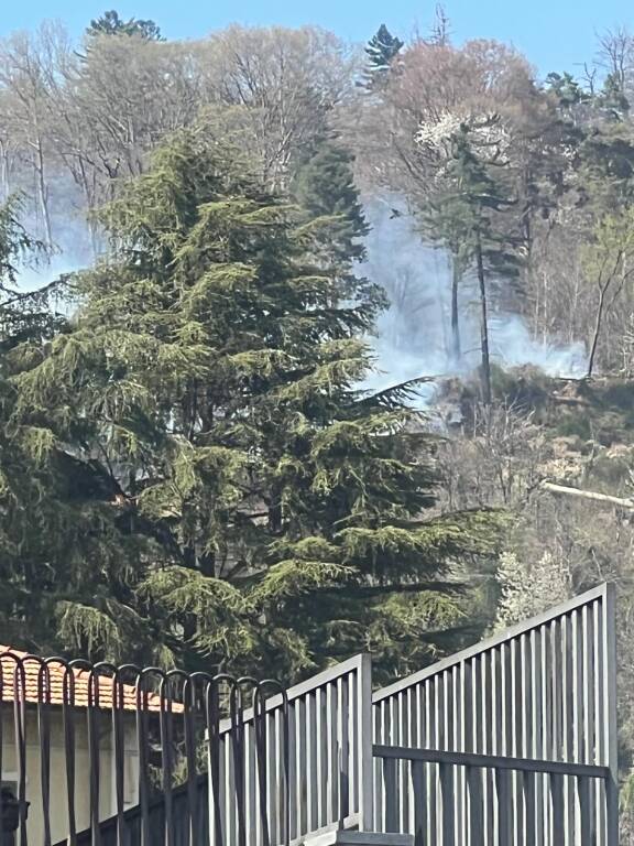 Incendio boschivo al Montallegro, Induno Olona