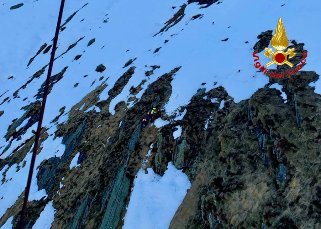 Intervento di soccorso sulla parete di Dosso del Liro nel Comasco