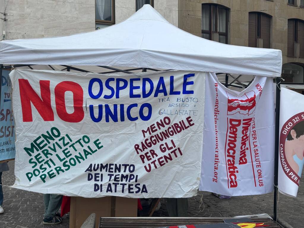 manifestazione ospedale unico Gallarate 