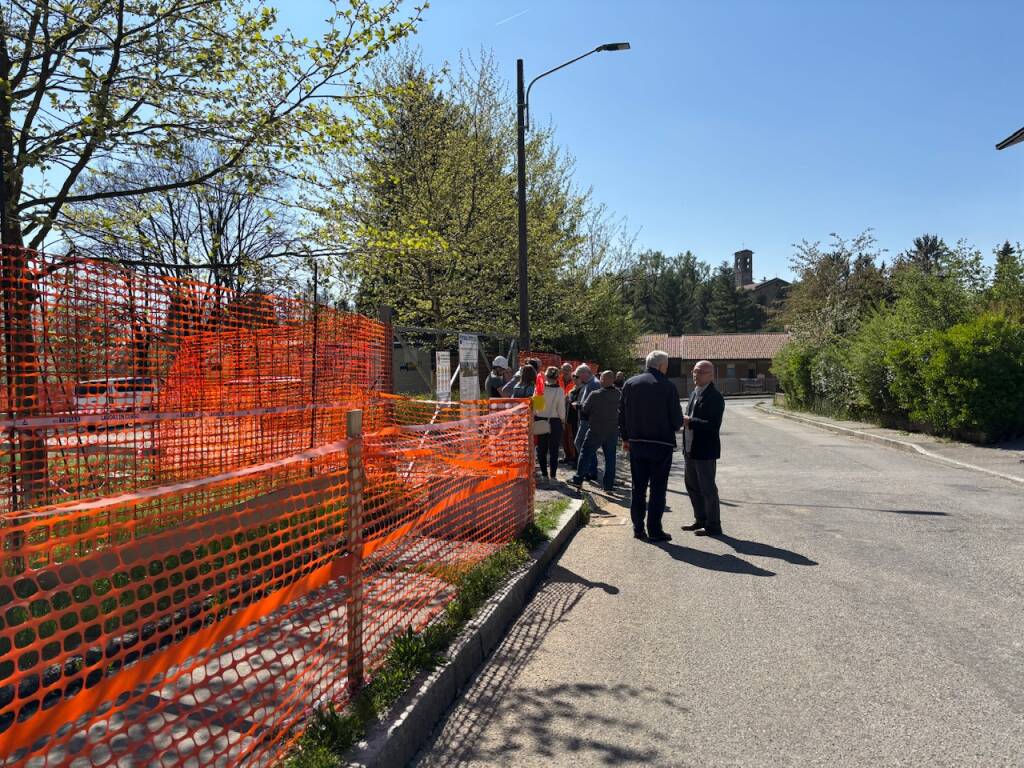 Nel cantiere del poli didattico - sportivo di San Fermo