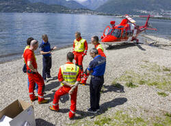L\'esercitazione congiunta Rega - Polizia Locale sul Lago Maggiore