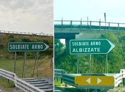 cartello autostradale albizzate