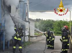 incendio via Lazzaretto Gallarate