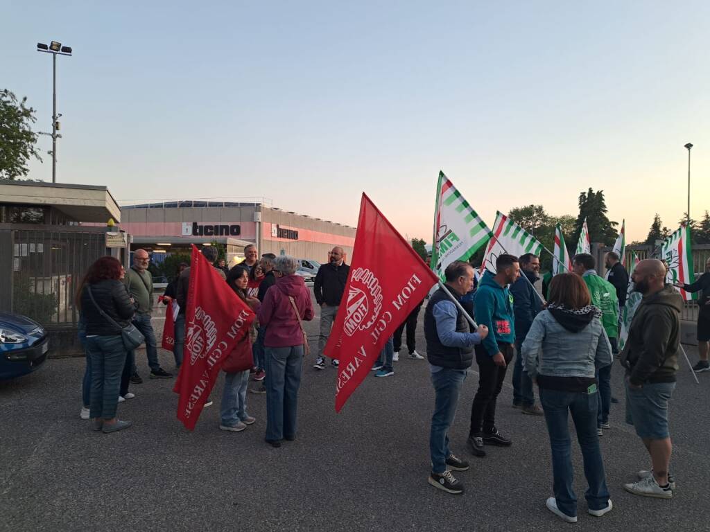 Sciopero alla BTicino di Tradate