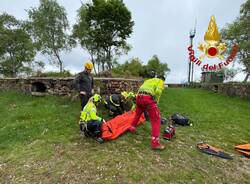 Soccorso alpino e vigili del fuoco sul Monte Piambello