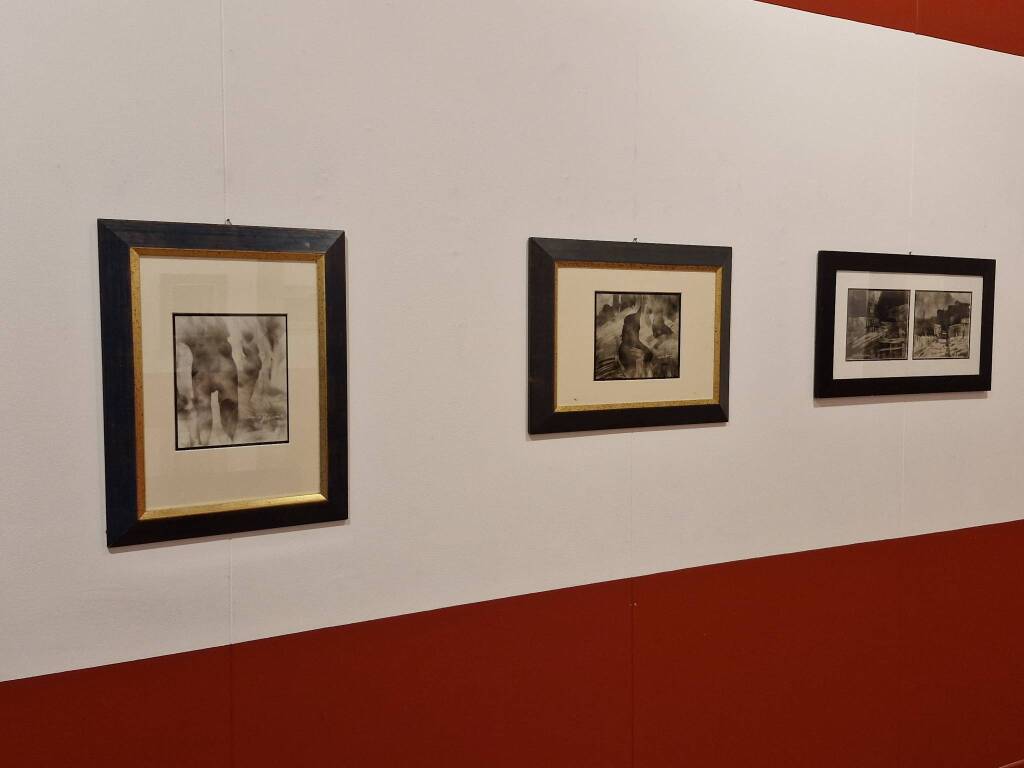Taglio del nastro per la mostra di Santo Nania a Palazzo Leone da Perego a Legnano