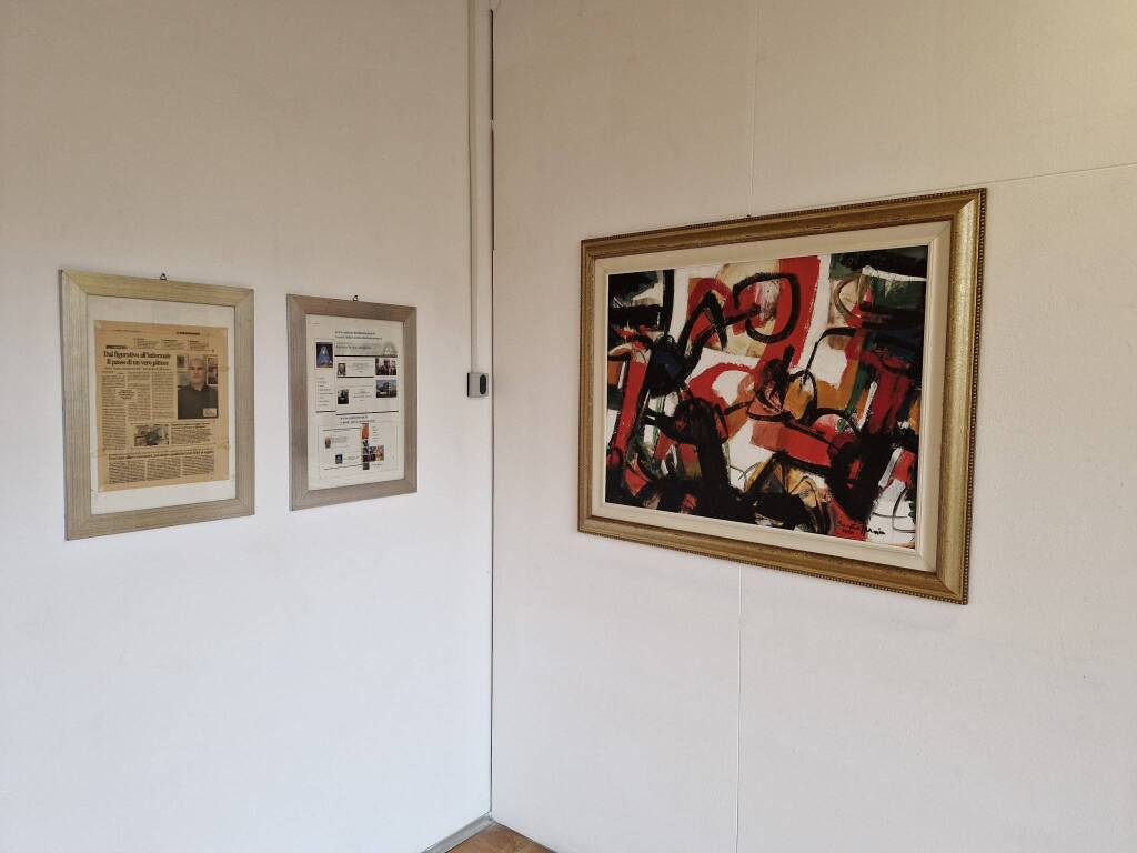 Taglio del nastro per la mostra di Santo Nania a Palazzo Leone da Perego a Legnano