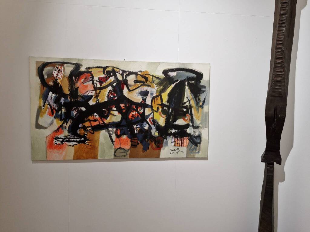 Taglio del nastro per la mostra di Santo Nania a Palazzo Leone da Perego a Legnano