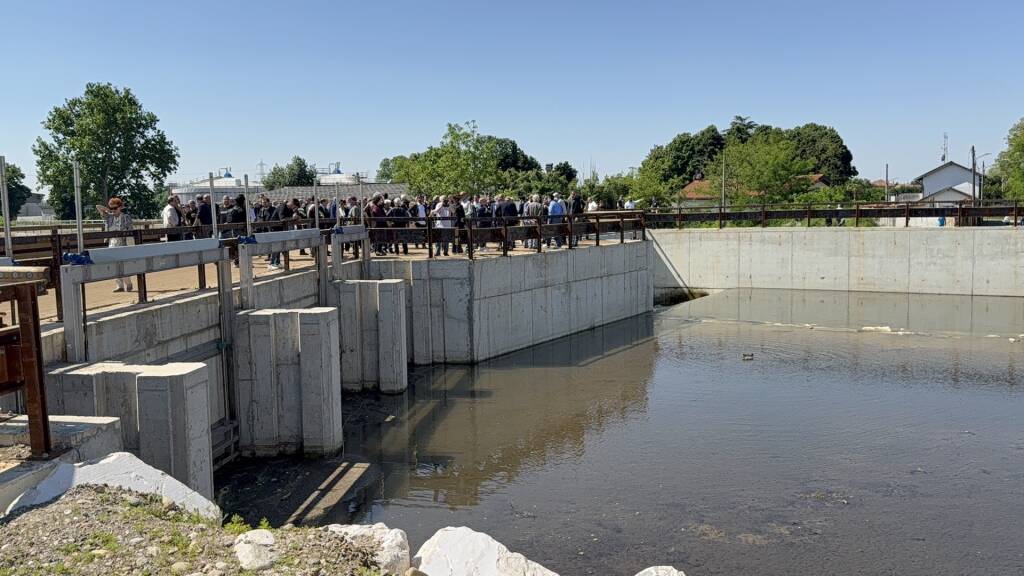Taglio del nastro per le vasche di laminazione del Fiume Olona  