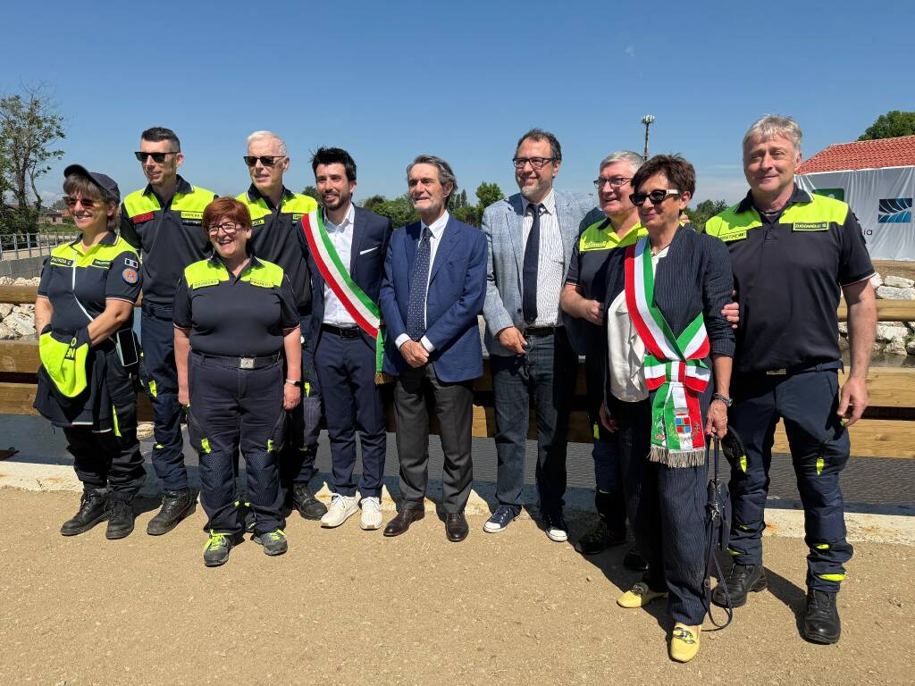 Taglio del nastro per le vasche di laminazione del Fiume Olona  