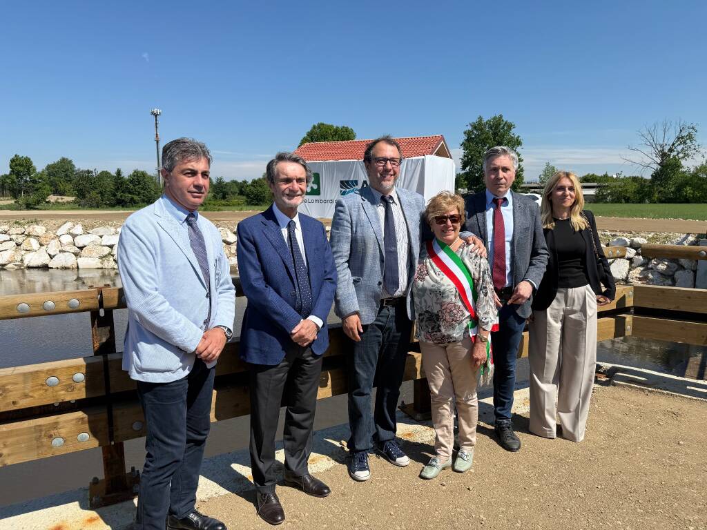 Taglio del nastro per le vasche di laminazione del Fiume Olona  