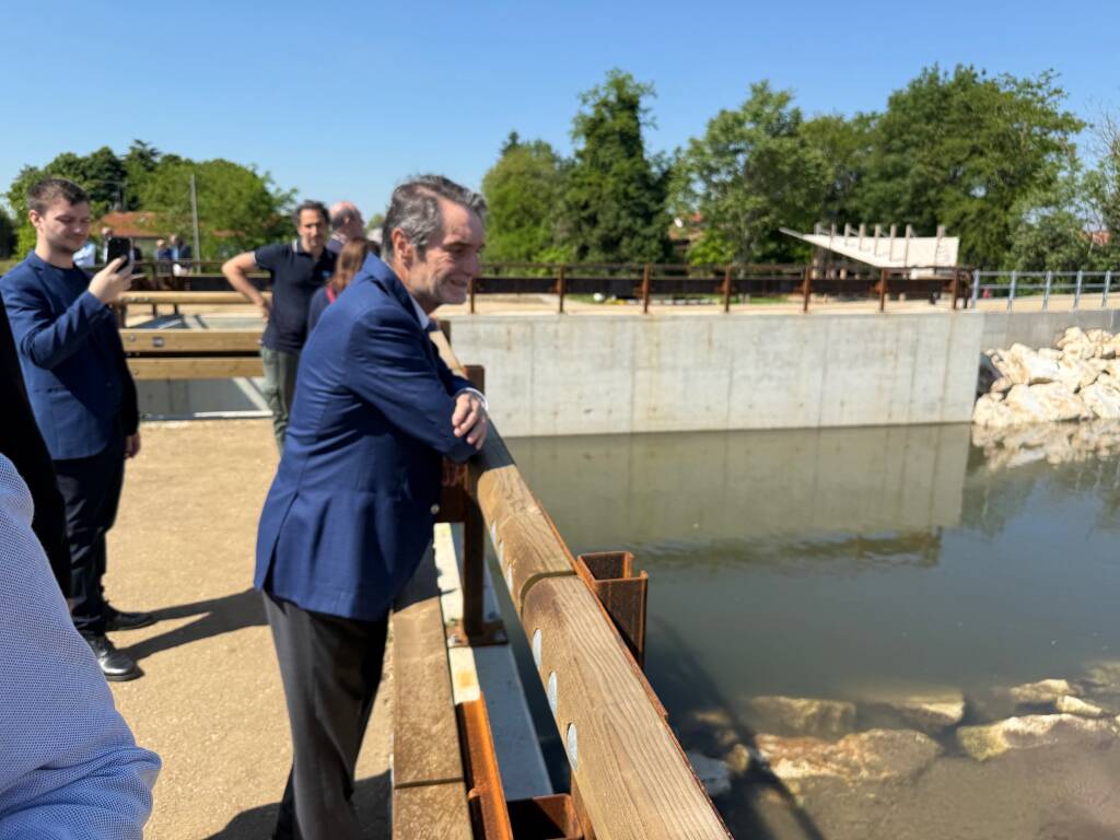 Taglio del nastro per le vasche di laminazione del Fiume Olona  