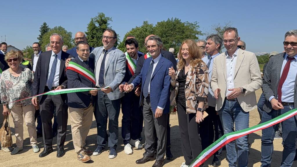 Taglio del nastro per le vasche di laminazione del Fiume Olona  