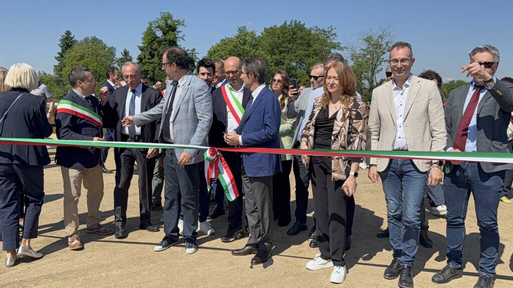 Taglio del nastro per le vasche di laminazione del Fiume Olona  