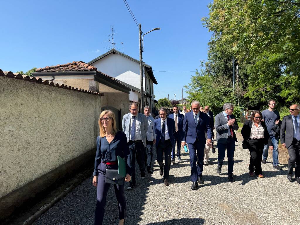 Taglio del nastro per le vasche di laminazione del Fiume Olona  