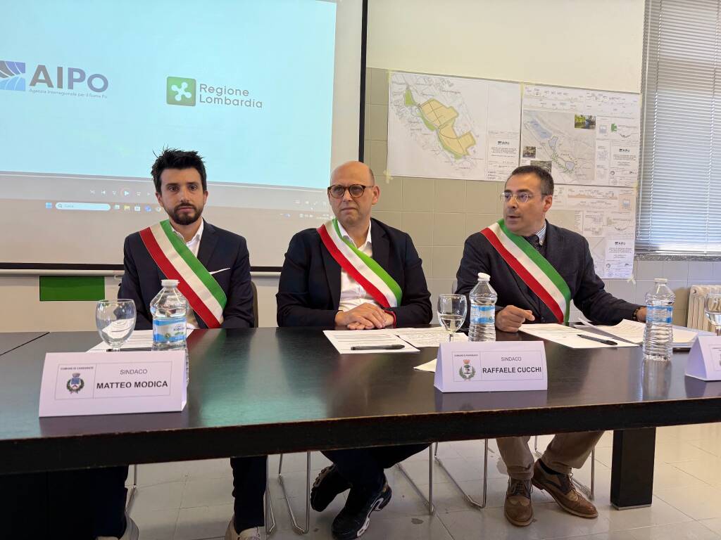 Taglio del nastro per le vasche di laminazione del Fiume Olona  