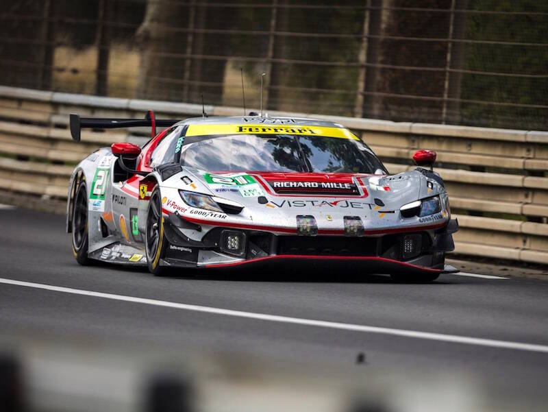 Alessio Rovera sul podio alla 24 Ore di Le Mans