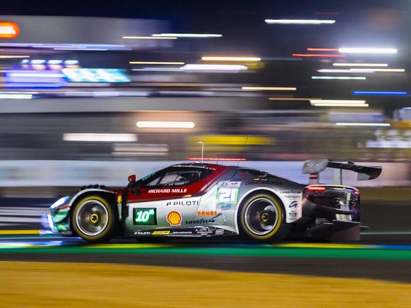 Alessio Rovera sul podio alla 24 Ore di Le Mans