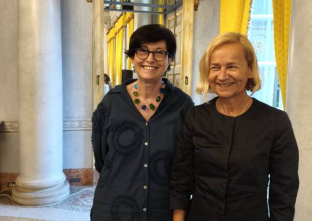Elena Brusa Pasquè e Donatella Sciuto a villa Panza