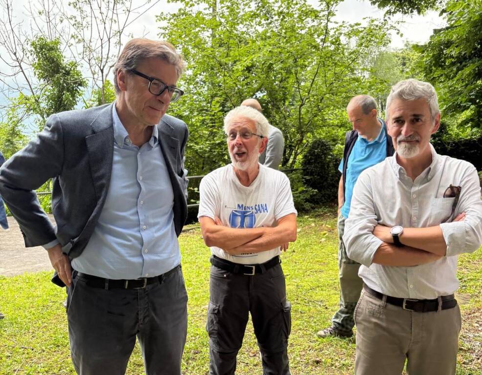 Il ministro Giorgetti in visita a Orino