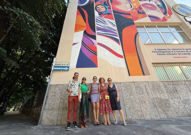 Inaugurato il murales alle Bonvesin De La Riva a Legnano