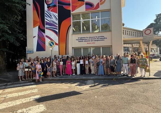 Inaugurato il murales alle Bonvesin De La Riva a Legnano