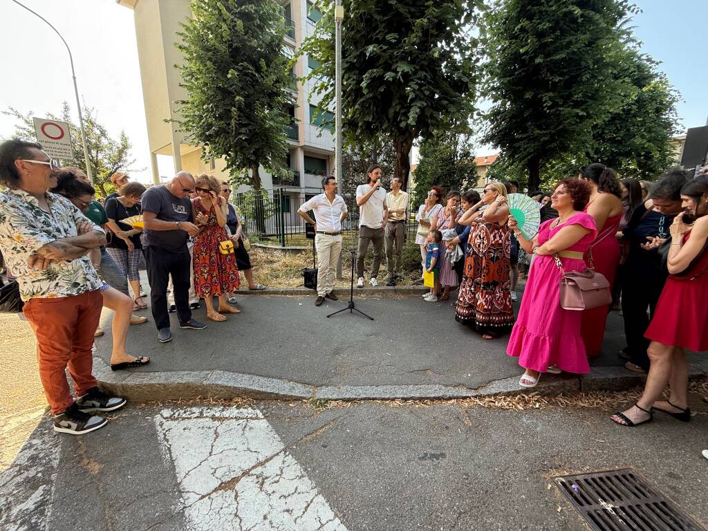 Inaugurato il murales alle Bonvesin De La Riva a Legnano