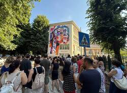 Inaugurato il murales alle Bonvesin De La Riva a Legnano