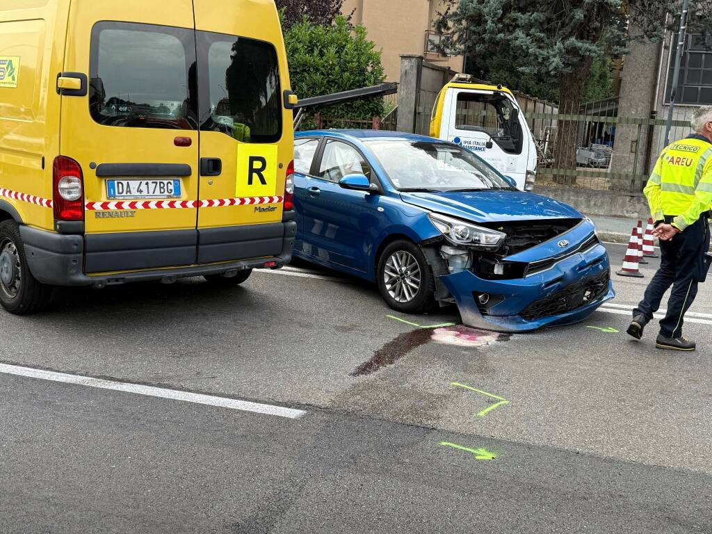 Incidente sul viale Toselli a Legnano 