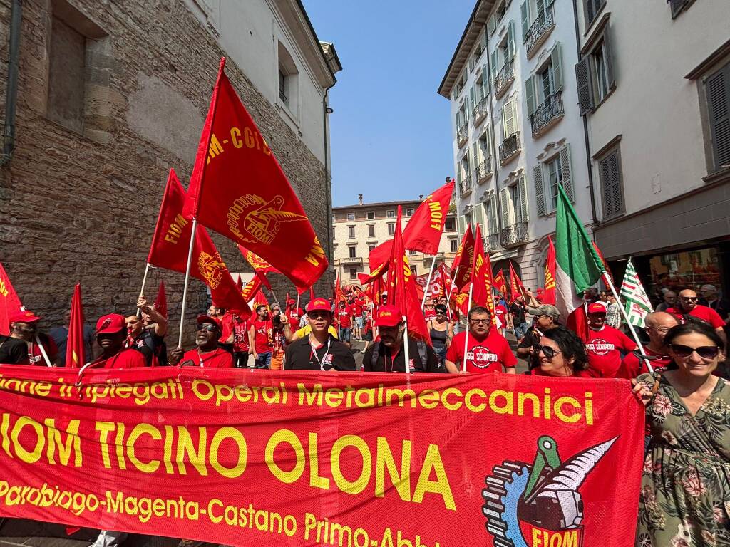 Mobilitazione a Bergamo: Metalmeccanici di Legnano