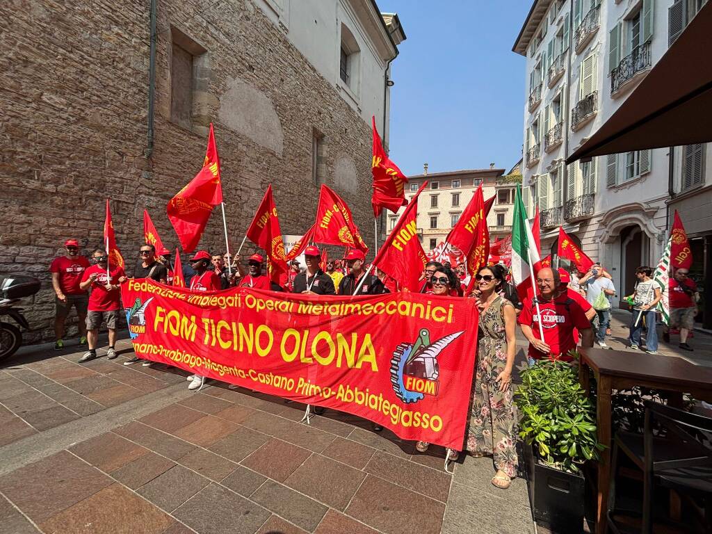 Mobilitazione a Bergamo: Metalmeccanici di Legnano