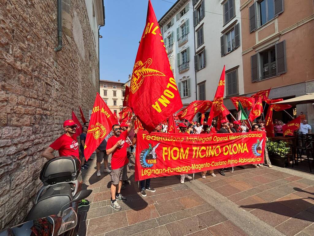 Mobilitazione a Bergamo: Metalmeccanici di Legnano