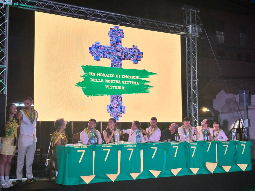 Palio 2025: cena della vittoria - contrada Sant'Ambrogio 