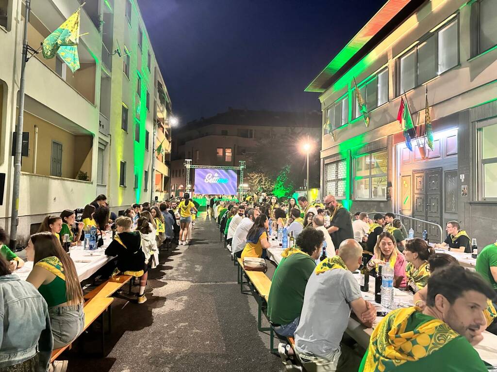 Palio 2025: cena della vittoria - contrada Sant'Ambrogio 