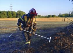 Principio di incendio nella zona boschiva tra Cerro Maggiore e San Vittore Olona