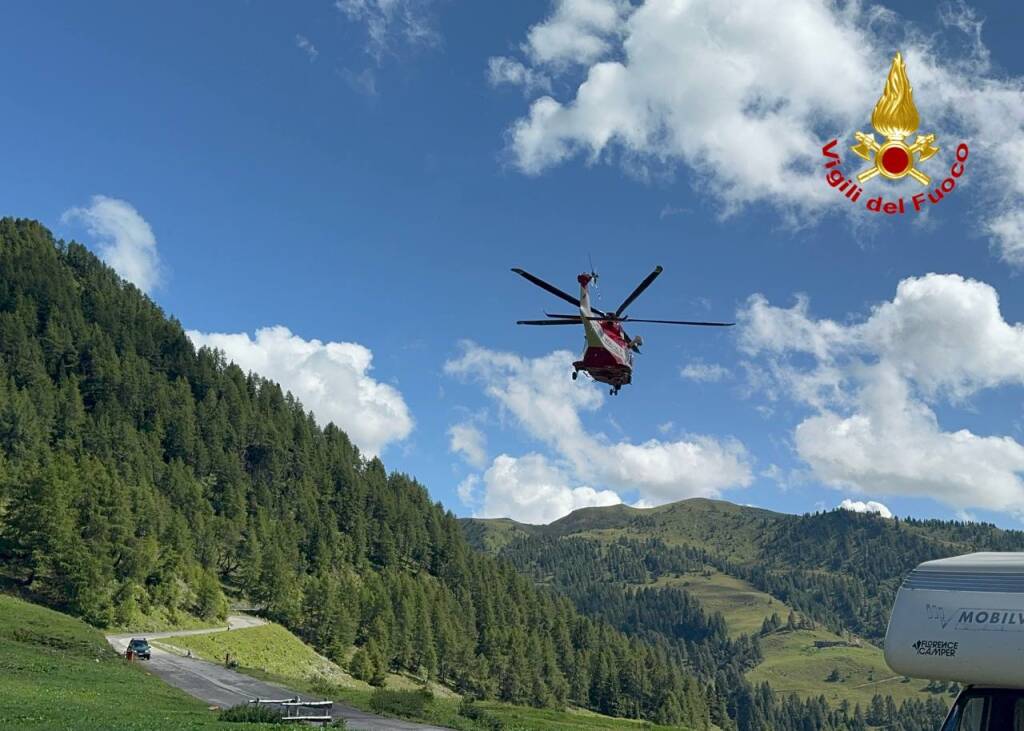 Il Drago di Malpensa impegnato nelle ricerche a Breno