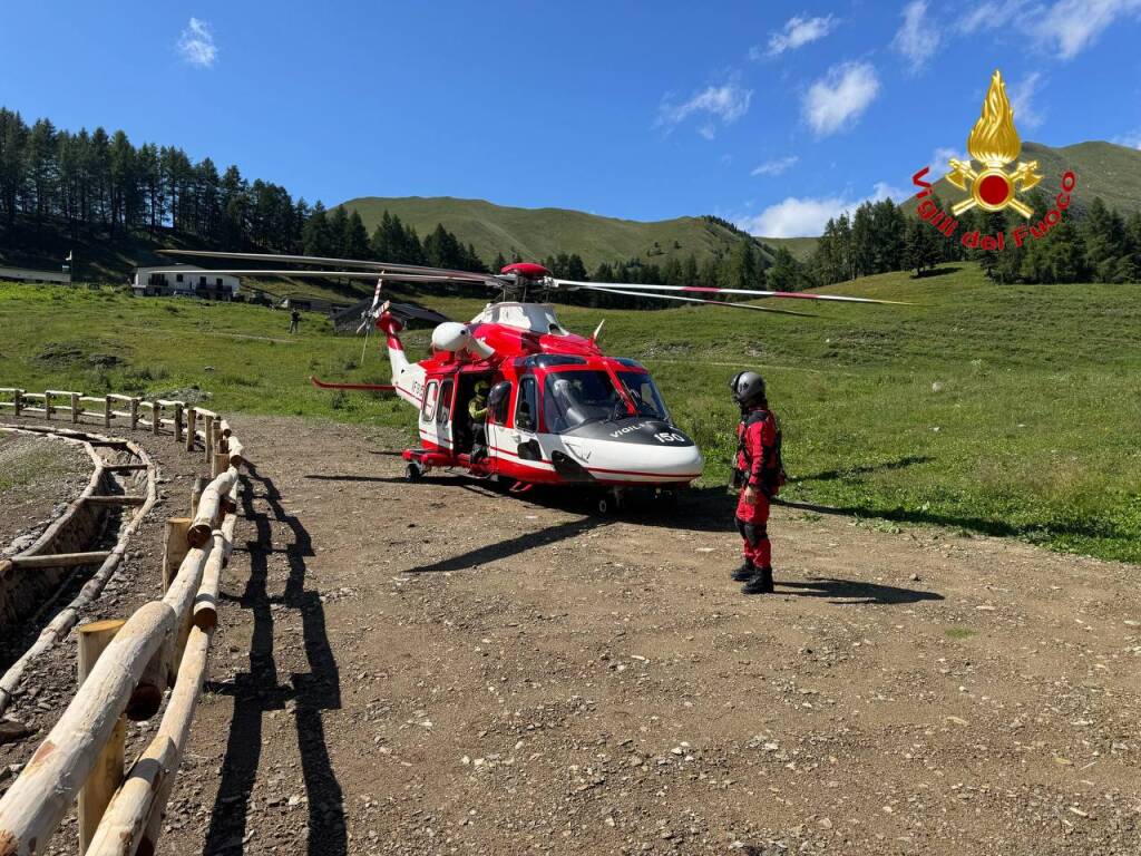 Il Drago di Malpensa impegnato nelle ricerche a Breno