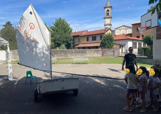 VelAsilo: L.N.I. sez. di Varese con i piccoli marinai dell’asilo Ugo Bassi di Inarzo,, alla scoperta della vela sul lago di Varese