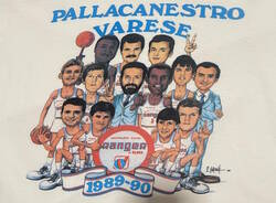 Le magliette con le caricature dei giocatori nella storia della Pallacanestro Varese