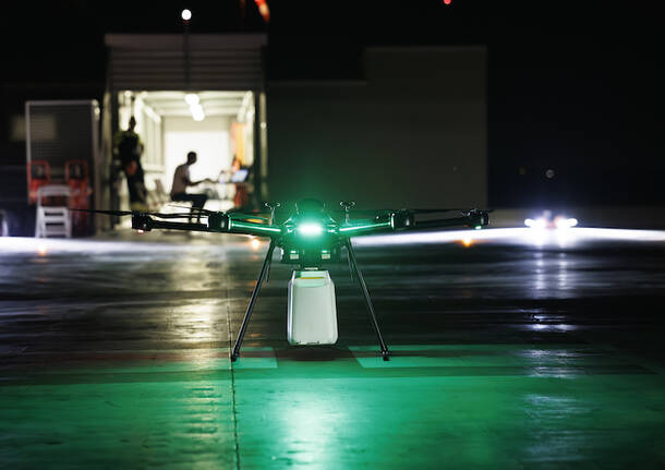 Un drone in volo dall’ospedale di Varese per recuperare farmaci urgenti