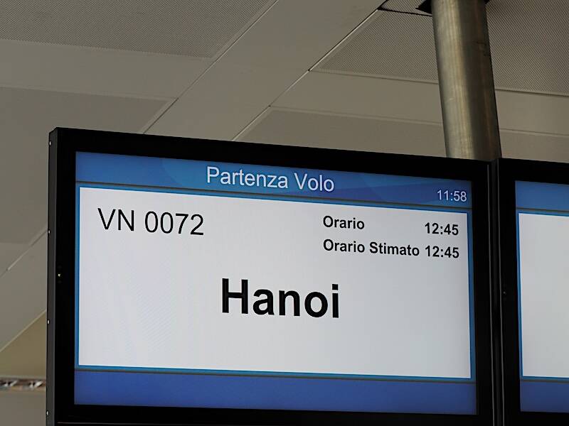 Il debutto del volo Milano Malpensa Hanoi