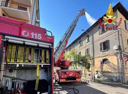 Incendio in una casa di via Maspero a Varese