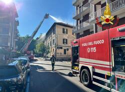 Incendio in una casa di via Maspero a Varese