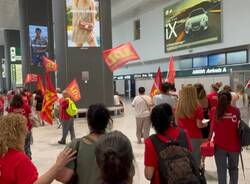 La protesta degli addetti pulizie a Malpensa 