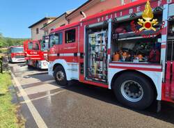 Incendio tetto a Vergiate